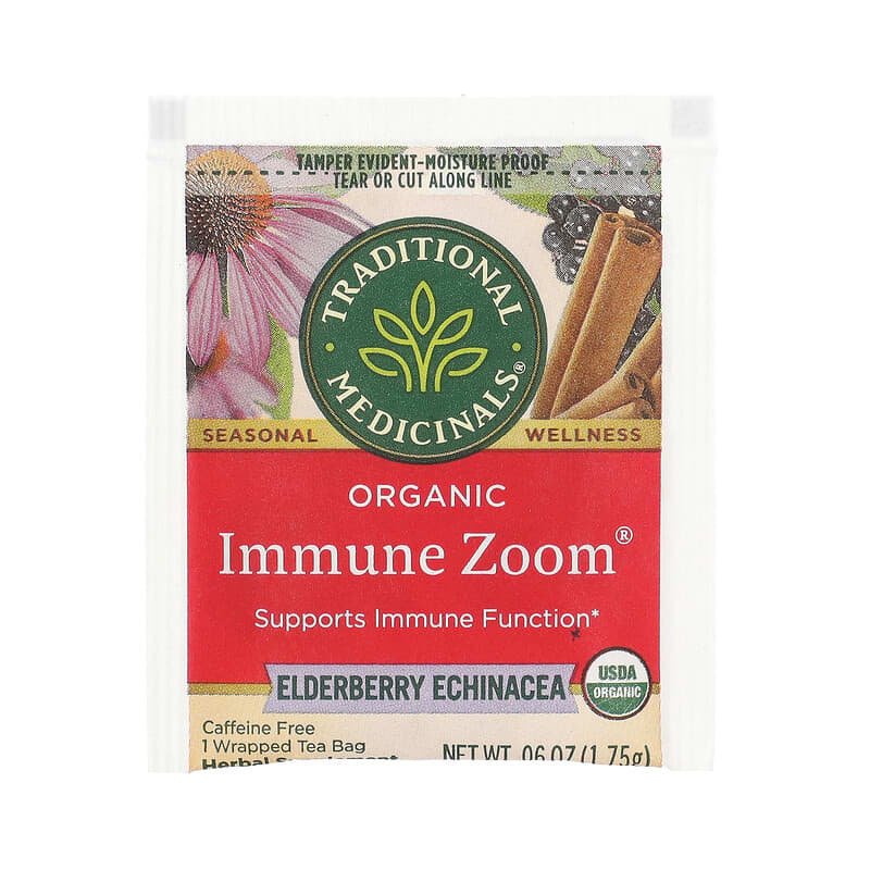Organic Immune Zoom®, Elderberry Echinacea, Caffeine Free, 16