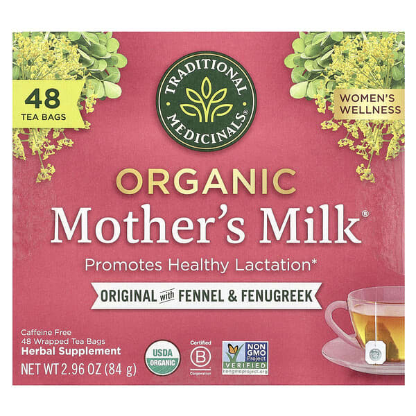 Traditional Medicinals, Organic Mother's Milk®, Original with Fennel & Fenugreek, Caffeine Free, 48 