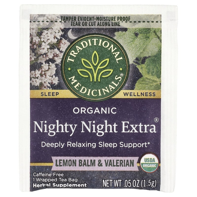 Organic Nighty Night Extra®, Lemon Balm & Valerian, Caffeine Free