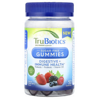 TruBiotics, Digestive Immune Health, Natural Mixed Berry, Sugar-Free, 50 Gummies