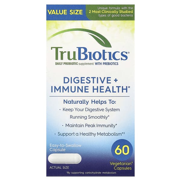 Digestive + Immune Health, 60 Vegetarian Capsules