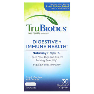 TruBiotics, Saúde Digestiva + Imunológica, 30 Cápsulas Vegetarianas