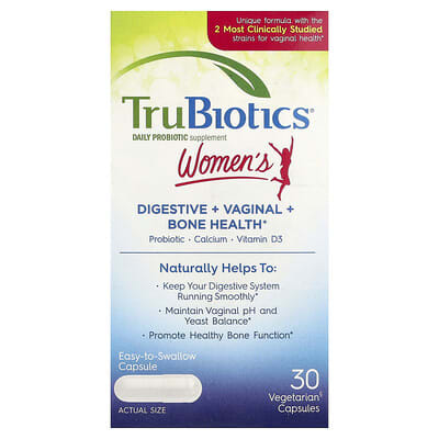 TruBiotics, Women's Digestive + Vaginal + Bone Health, 30 Vegetarian Capsules