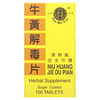 Niu Huang Jie Du Pian, Supports the Health of the Inner Ear, Mouth Teeth, and Throat, 100 Tablets
