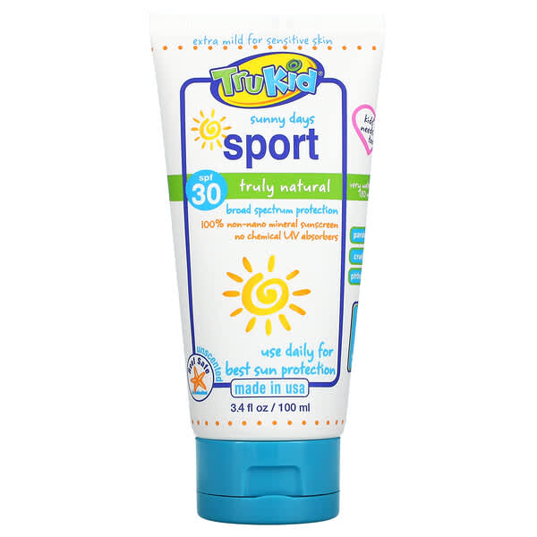 TruKid, Sunny Days Sport Sunscreen, SPF 30+, 3.5 fl oz (100 ml)