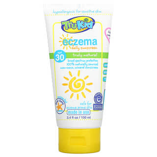 TruKid, Protector solar diario contra el eczema, FPS 30, Sin fragancia, 100 ml (3,4 oz. Líq.)