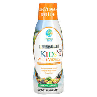 Tropical Oasis, 兒童多種維生素礦物質飲料，16液體盎司（480毫升）