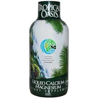 Tropical Oasis, Liquid Calcium Magnesium, Orange Flavor, 32 fl oz (960 ml)