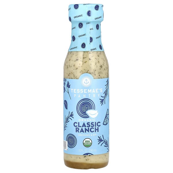 Tessemae's, パントリー、オーガニックドレッシング＆ディップ、クラシックランチ、296ml（10液量オンス）