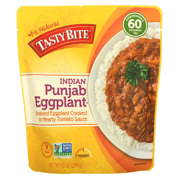 Tasty Bite, Индийский пенджабский баклажан, средний, 285 г (10 унций)