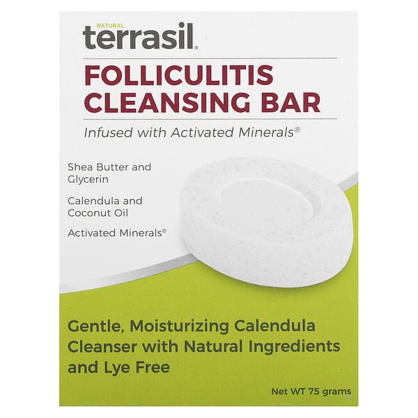 Terrasil, 모낭염 클렌징 바, 75g