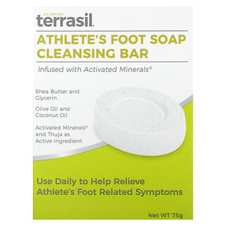Terrasil, Athlete's Foot Soap Cleansing Bar, Seife für Fußpilz, 75 g