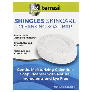 Terrasil, Barra de jabón de limpieza para el cuidado de la piel con culebrilla, 75 g