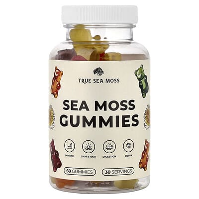 True Sea Moss, Seaweed Gummies, 60 Tablets