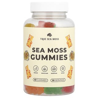 True Sea Moss‏, علكات طحلب البحر ، 60 علكة