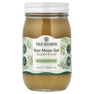 True Sea Moss, Superalimento de musgo marino en gel, De recolección silvestre, 473 ml (16 oz. líq.)