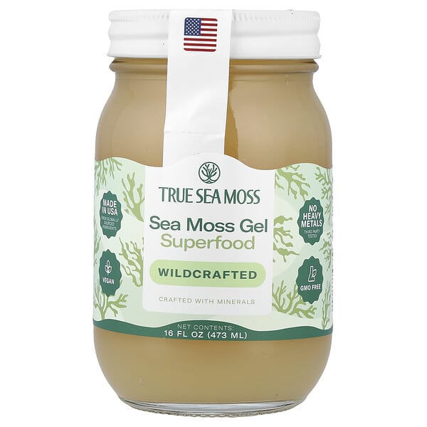 True Sea Moss, 바다 이끼 젤 슈퍼 푸드, 야생 재배, 473ml(16fl oz)