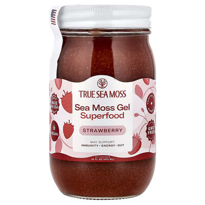 True Sea Moss, Sea Moss Gel, Strawberry Fragrance, 16 fl oz (453 g)