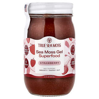 True Sea Moss, Gel z mořského mechu, jahoda, 16 fl oz (453 g)