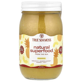 True Sea Moss, Gel de musgo marino, Piña, 473 ml (16 oz. líq.)