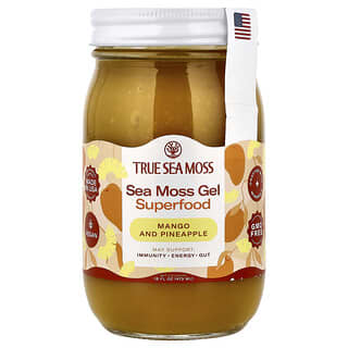 True Sea Moss, Sea Moss Gel Superfood, Mangga dan Nanas, 16 fl oz (473 ml)