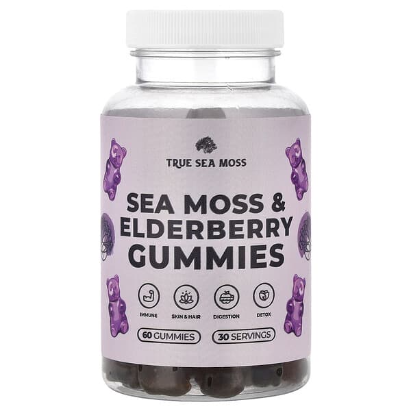 Sea Moss & Elderberry Gummies, 60 Gummies