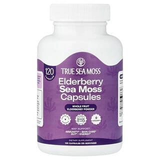 True Sea Moss, Sea Moss & Elderberry, 90 Veggie Capsules