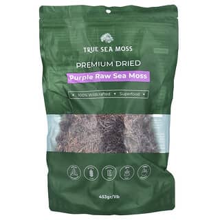 True Sea Moss, Musgo Marinho Cru e Roxo, 453 g (1 lb)