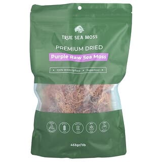 True Sea Moss, Musgo Marinho Cru e Roxo, 453 g (1 lb)