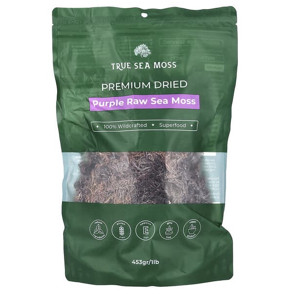 Purple Raw Sea Moss, 1 lb (453 g)