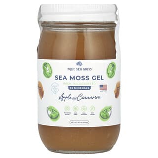 True Sea Moss, Gel d'hysope d'eau, Pomme et cannelle, 453 g