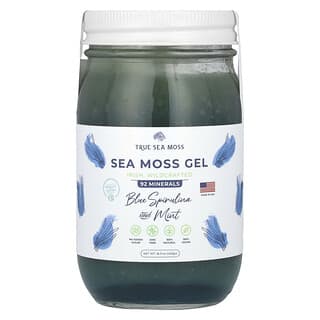 True Sea Moss‏, جل طحلب البحر ، سبيرولينا زرقاء ونعناع ، 16 أونصة سائلة (453 جم)