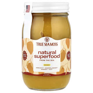 True Sea Moss, Gel d'hysope d'eau, Mangue, 473 ml