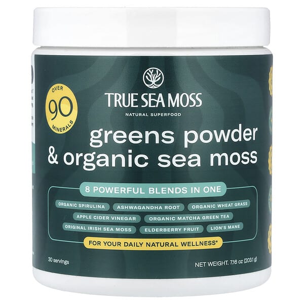 Natural Superfood, Greens Powder & Organic Sea Moss, 7.16 oz (203.1 g)