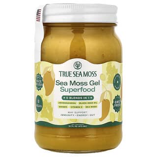 True Sea Moss, Natural Superfood, Immune Support 5 In 1, Mango, 16 fl oz (473 g)