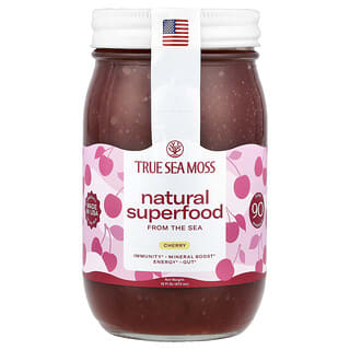 True Sea Moss, Superaliments naturels de la mer, Cerise, 473 ml