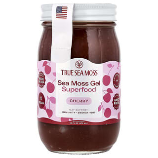 True Sea Moss, Superalimentos marinos naturales, Cereza, 473 ml (16 oz. líq.)
