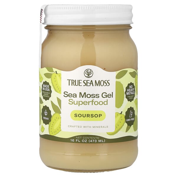 True Sea Moss, Sea Moss Gel Superfood, Soursop, 16 fl oz (473 ml) — product photo 1
