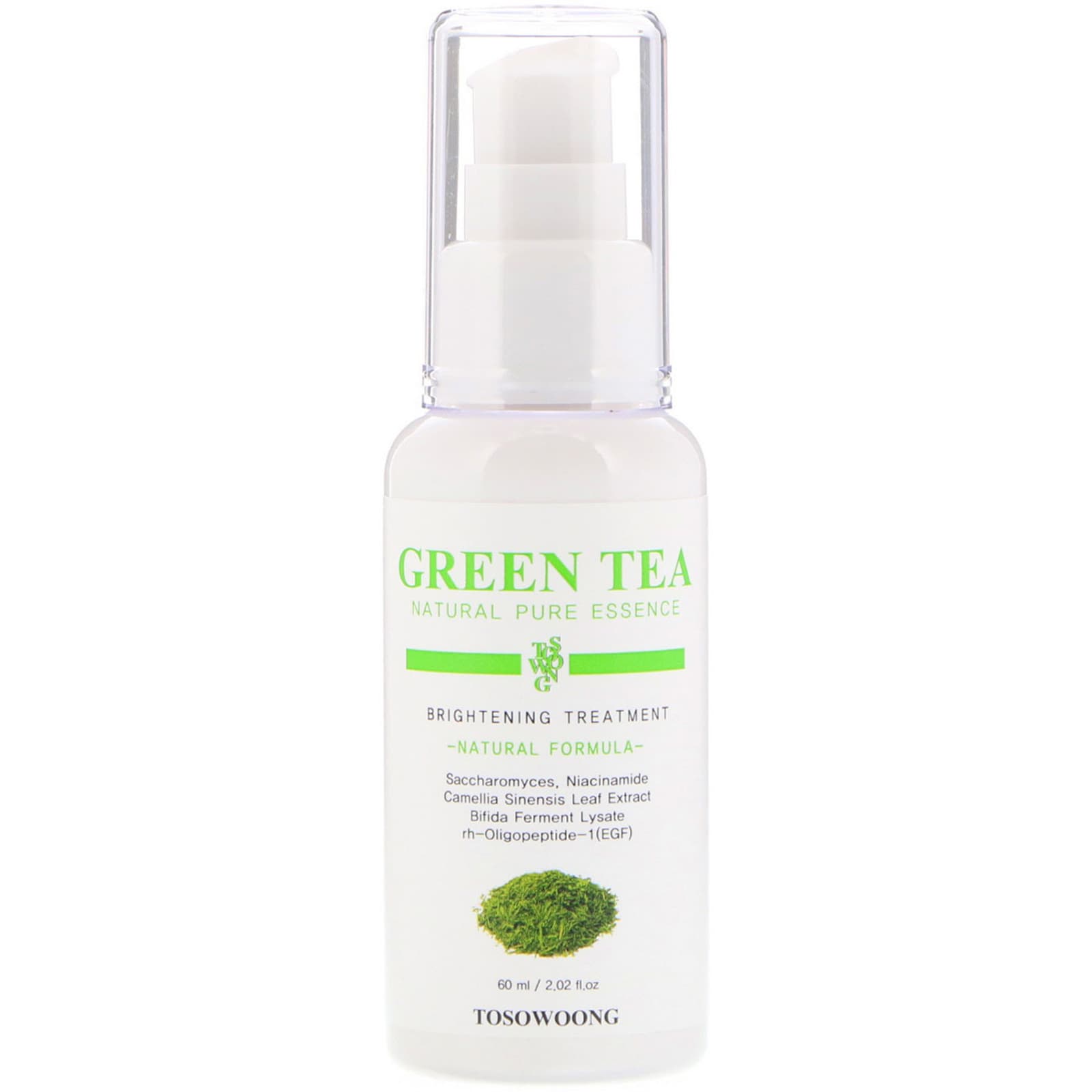 Tosowoong, Green Tea Natural Pure Essence, Brightening Treatment, 2.02 fl  oz (60 ml)