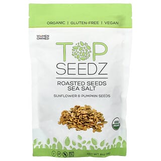 Top Seedz‏, بذور عباد الشمس واليقطين المحمصة ، ملح البحر ، 6 أونصات (198 جم)