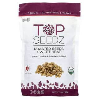 Top Seedz, ローストヒマワリ＆パンプキンシード、スイートヒート、198g