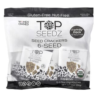 Top Seedz, Seed Crackers, 6-Seed, 12 Pouches, 0.75 oz (21 g) Each