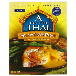 A Taste Of Thai (أ تيست أوف تاي)‏, معجون الكاري الأصفر، 1.75 أونصة (50 جم)