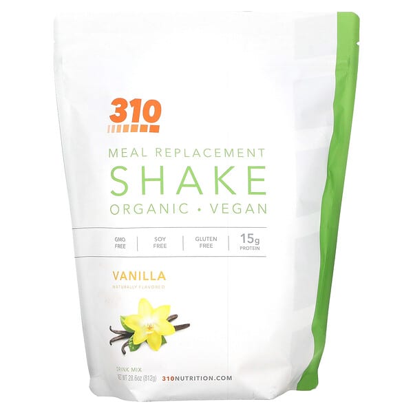 310 Nutrition, Bio-Mahlzeiten-Ersatz-Shake, Vanille, 28,6 oz. (812 g)