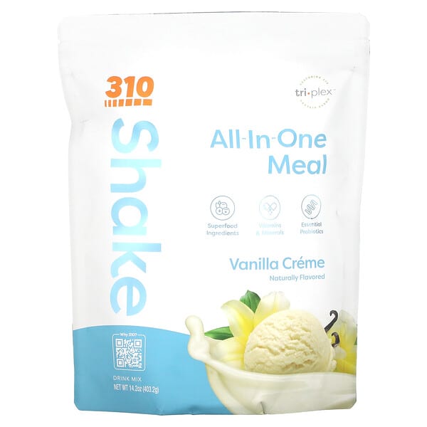 310 Nutrition, Shake, All-In-One-Mahlzeit, Trinkmischung, Vanillecreme, 403,2 g (14,2 oz.)