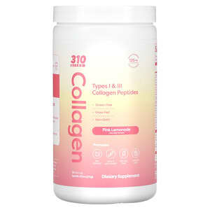 310 Nutrition, Collagen, Types I & III Collagen Peptides, Pink Lemonade, 13.1 oz (372 g)