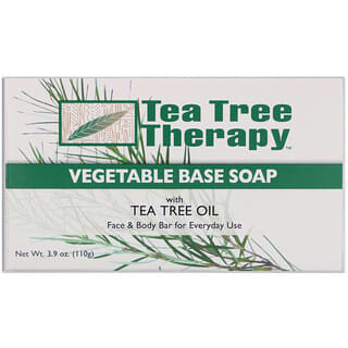 Tea Tree Therapy, Barra de jabón con base vegetal con aceite de árbol del té, 110 g (3,9 oz)