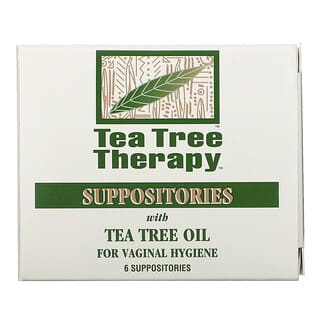 Tea Tree Therapy, ティーツリーオイル配合膣ケア、膣坐剤タイプ、6個