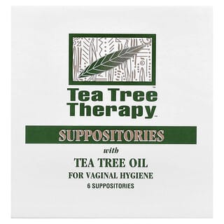 Tea Tree Therapy, Suppotoires à l'huile essentielle de tea tree pour l'hygiène vaginale, 6 suppotoires