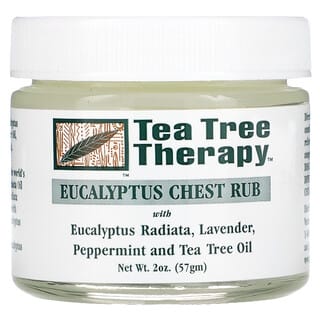 Tea Tree Therapy, 尤加利胸部按摩霜，2盎司（57克）